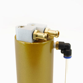 Universal Aluminum Oil Catch Can with Hose Kit, 750ML, Gold