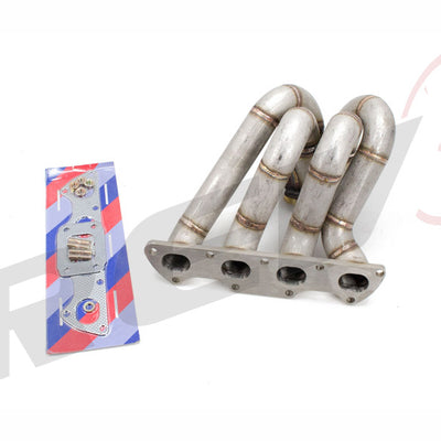 T3 Turbo Exhaust Manifold – Equal Length – Fits 2002-2011 Honda Civic Acura RSX – Silver
