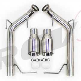 Ford Mustang 11-14 V8 GT / BOSS 302 / GT500 2.5" Dual Axle Back FlowMaxx Exhaust Kit, Straight Pipe