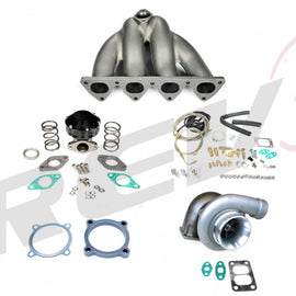 Honda Civic D15 D16 GT35 Top Mount Turbocharger Setup Kit