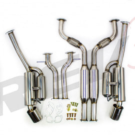 Nissan 370Z (Z34) 2009-21 Stainless Steel Dual Cat-Back Exhaust with Double Walled Muffler Tip