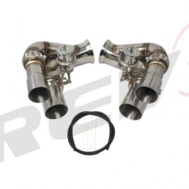 Porsche 991 GT3 / GT3 RS / 911R 2014-19 Valved Side Muffler Bypass Pipes